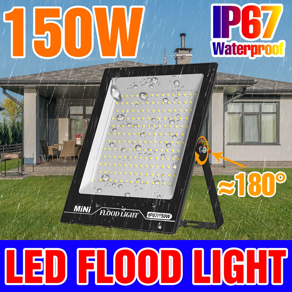 Street Spotlight LED Flood Lights 220V Exterior Lighting Fixture Reflector Led Projector Outdoor IP67 Waterproof Garden Lamps