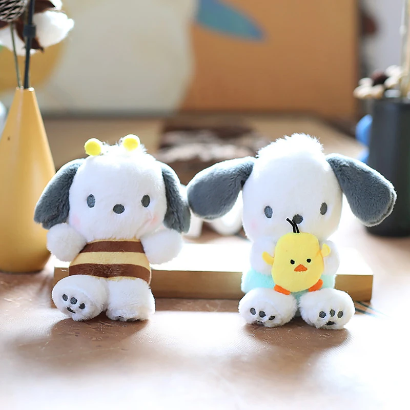 

1 шт. брелоки Sanrio Pacha в виде собаки, мягкие плюшевые брелоки с милым мультяшным животным, подвеска для сумки, брелок для детей, подарок
