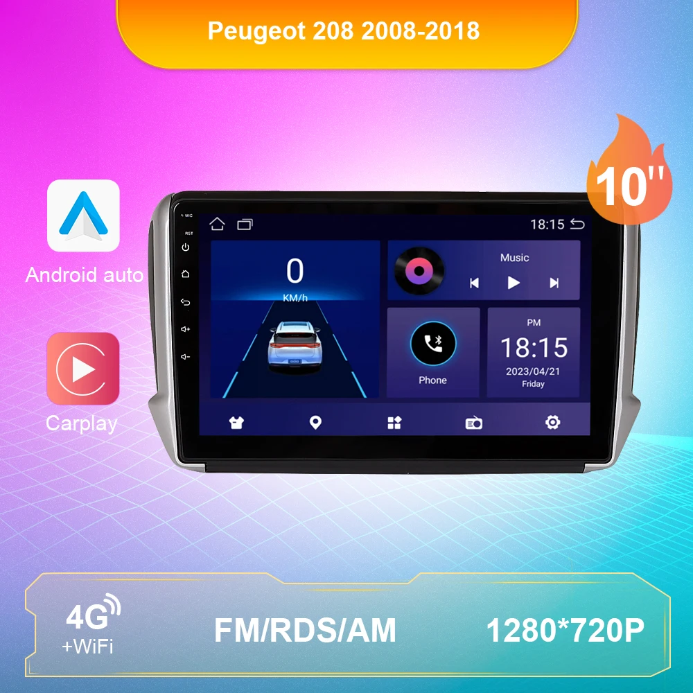 

Автомобильный радиоприемник для Peugeot 208 2008 - 2018 беспроводной CarPlay Android Автомобильные интеллектуальные системы № 2 din 2din DVD GPS навигация