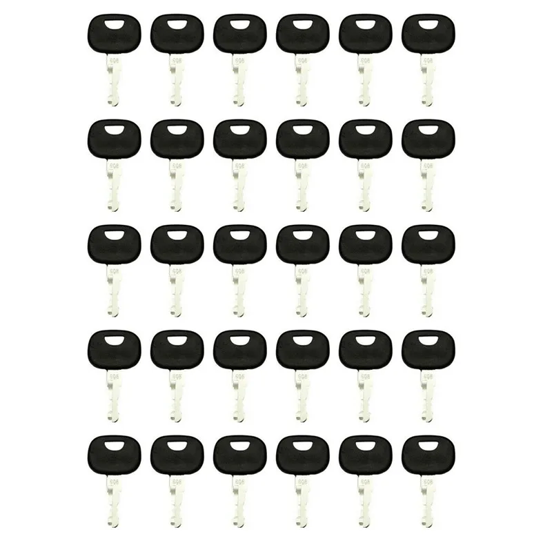 30PCS 606 10221073 Ignition Key For Liebherr For John Deere 605C, 655C, 755C, 950C, 1050C Track Loader Heavy Equipment Starter