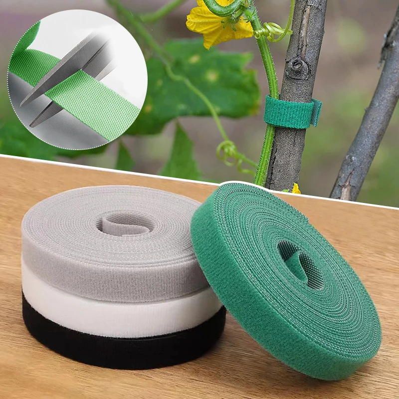 Green Garden Twine Plant Ties Nylon Plant Bandage Garden Hook Loop Bamboo Canl E Wrap Support Accessories 3 Rolls plant ties