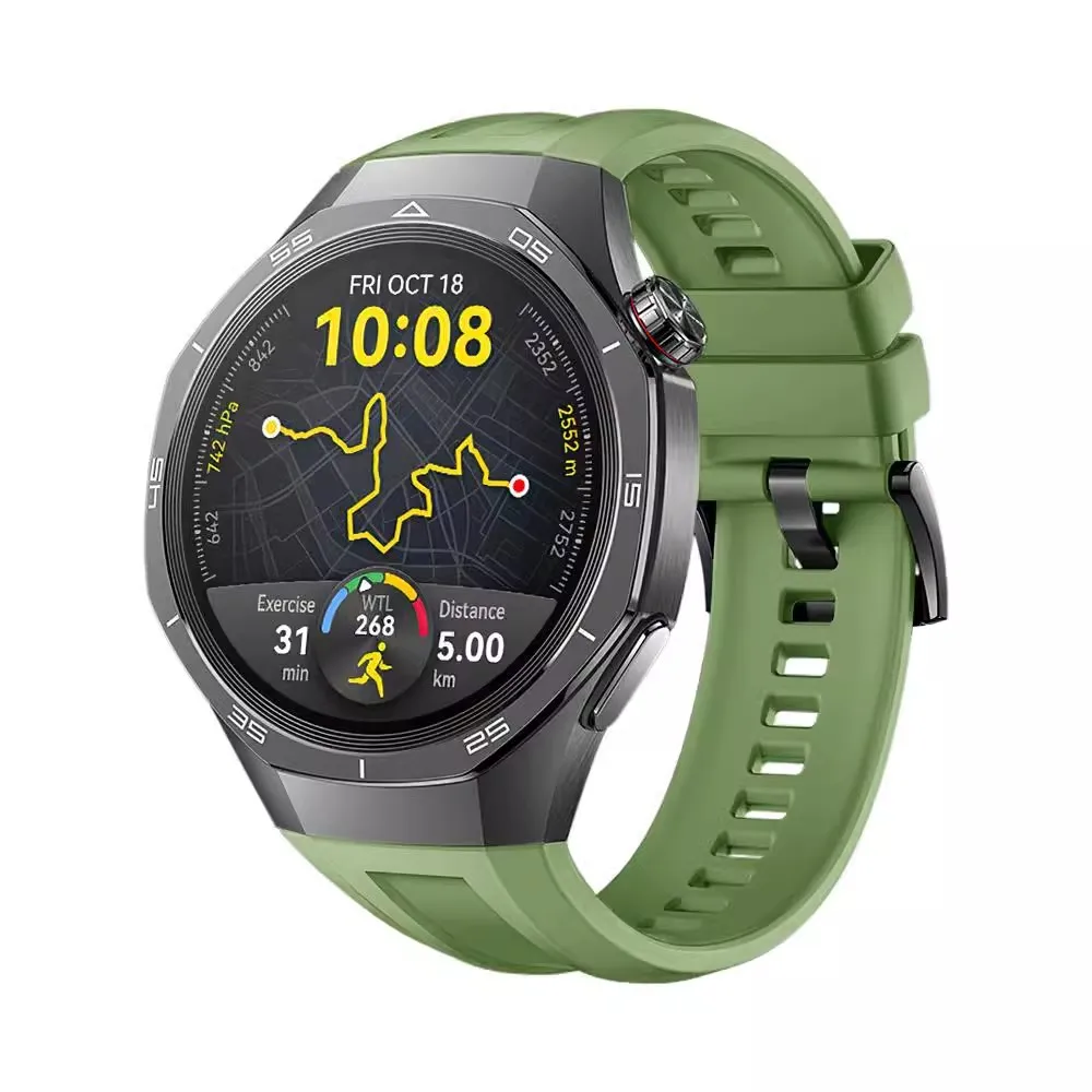 Silicone Sports Loop Watch Band with Metal Buckle Bracelet