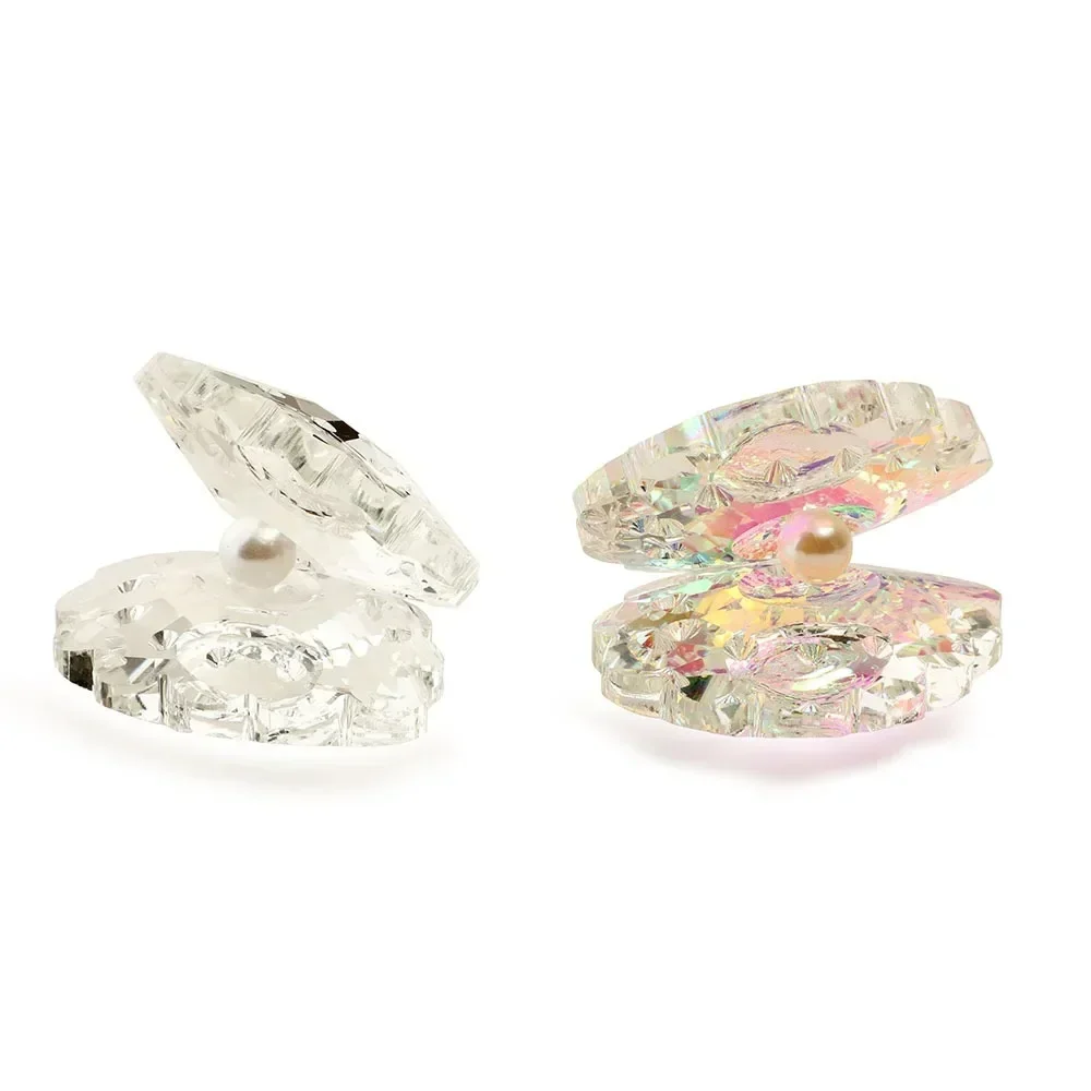 Home Transparent Crystal River Clam Pearl Shell Birthday Gift Office Crystal Crafts Ornament Nordic Decoration Luxe Room Decors