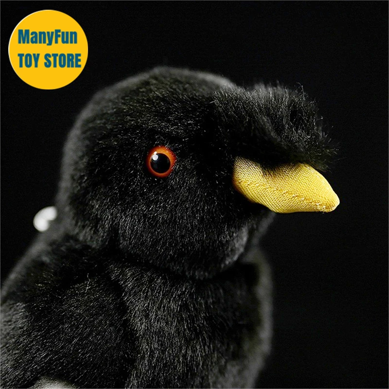 Crested Myna High Fidelity Mynah Bird Plushie Starling Plush Toy Lifelike Stuffed Animals Simulation Toy For Kids 2