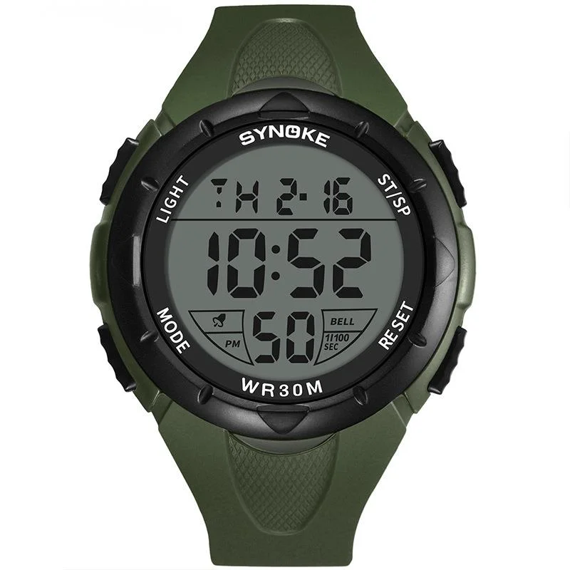

Electronic Watches For Men's Plastic Strap Waterproof And Luminous Multi-functional Military Sports Men's Electronic Watches