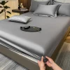 1PC Egyptian Cotton Fitted Sheet Mattress Cover Protector 400 Thread Count Pure Cotton Bedsheet Four Corners with Elastic Band 1