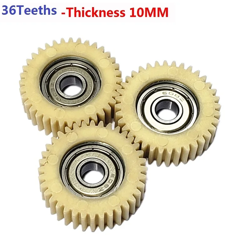 3pcs/set 36Teeth Outer Dia.38mm Thickness 10mm 12mm Electric Vehicle Bicycle Nylon Worm Gear Electric Bicycle Replacement Part,transmission gear,electric bike gear
