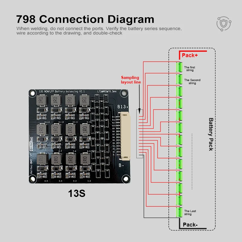 1.2A battery cell balancer inductive lipo/lifepo4 voltage balancing module 3S 4S