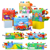 New 3D Visual Tail Cloth Book Baby Tear Resistant Biteable Cognitive Tool Interactive Parent-Child Fun Toddlers Enlighten Toys 1