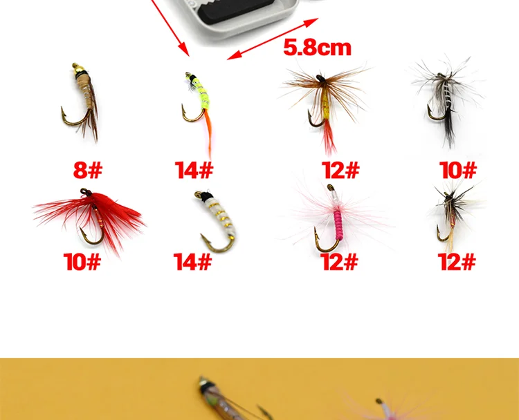 Fly Fishing Flies Kit, 40-56Pcs Handmade Fly Fishing Gear With Dry/Wet Flies, Streamers, Fly Assortment Trout Bass Flies Set