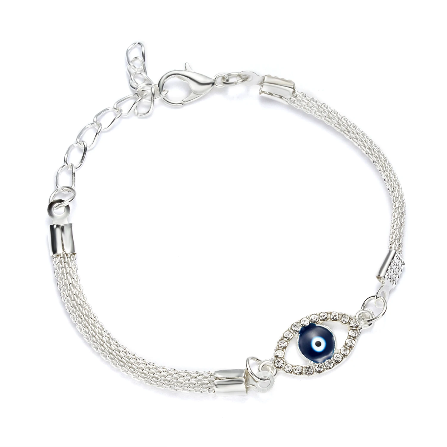 Bracelet Jewelry Evil Eye Bracelet for Women Gold Silver Color Adjustable Lucky Chain Zircon
