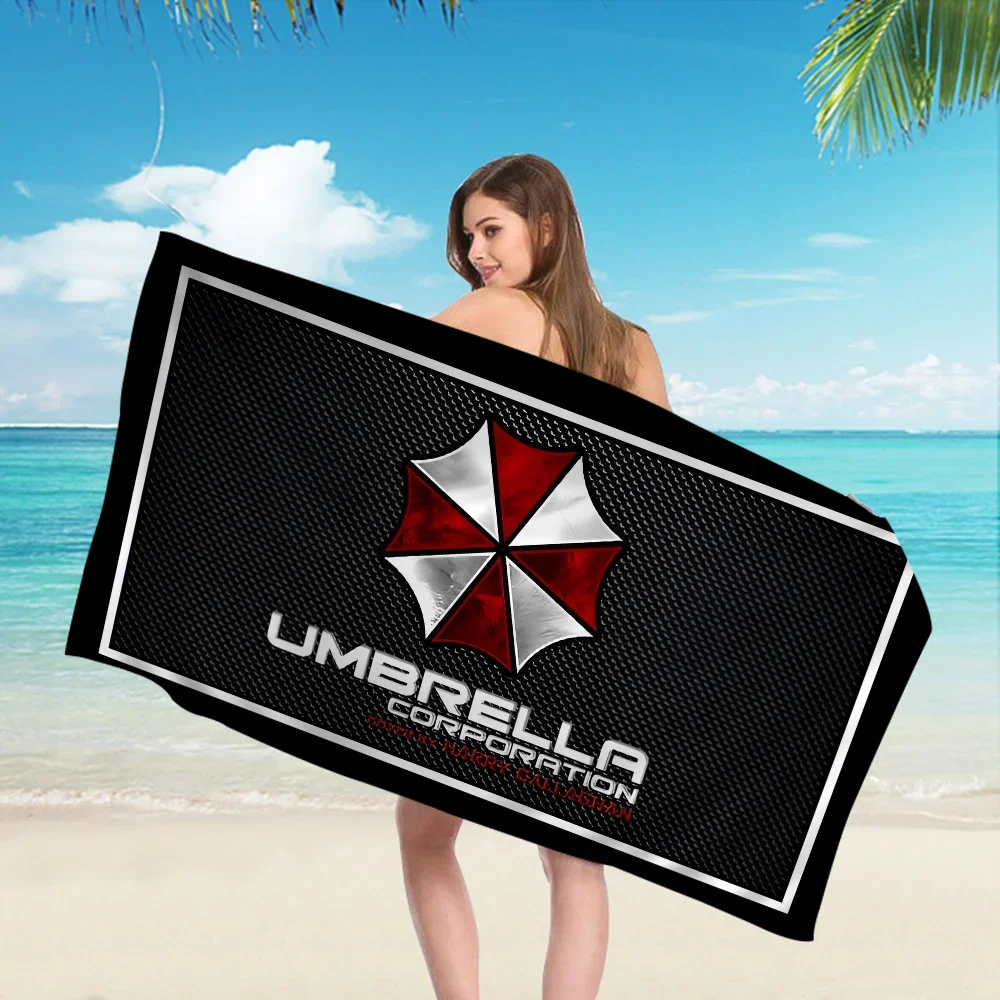 Horror Movie Umbrella Corporation Microfiber Blanket Quick Drying Oversized Printing Super Absorbent Pool Towel Blanket 3