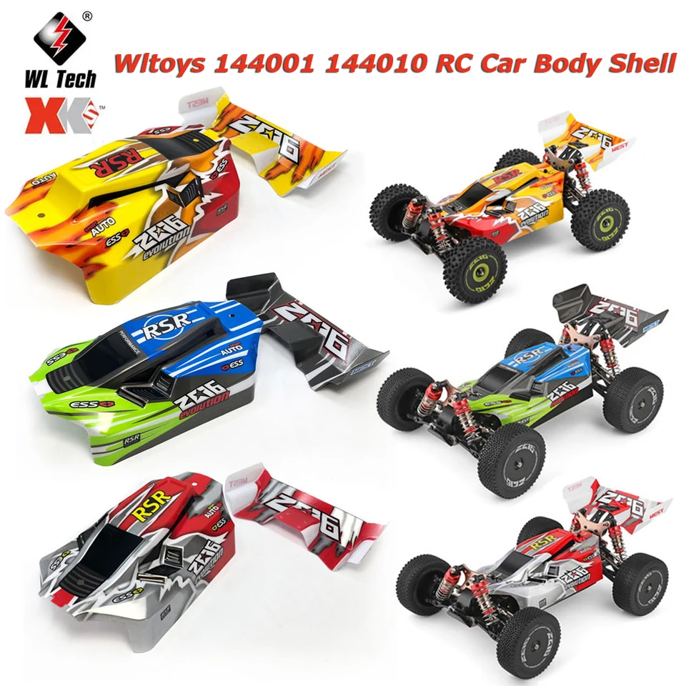 Carrocería Y Alerón Trasero Para Coche RC WLtoys 144001/144010 | Escala 1:14 | PVC Resistente | Fácil Instalación