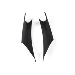 Set of Two Matte Black Front Car Door Handles (Black 2pc)