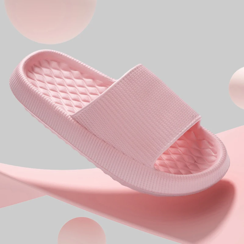 Eva Thick Platform Cloud Slippers Women Soft Sole Pillow Slides 2024 Summer Beach Sandals Woman Non Slip Bathroom Home Shoes — view 4