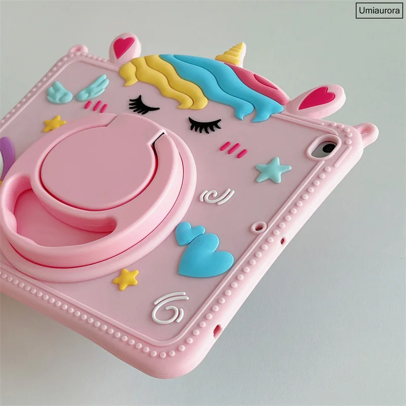 unicórnio dos desenhos animados crianças caso bolha para samsung galaxy tab lite silicone tablet capa