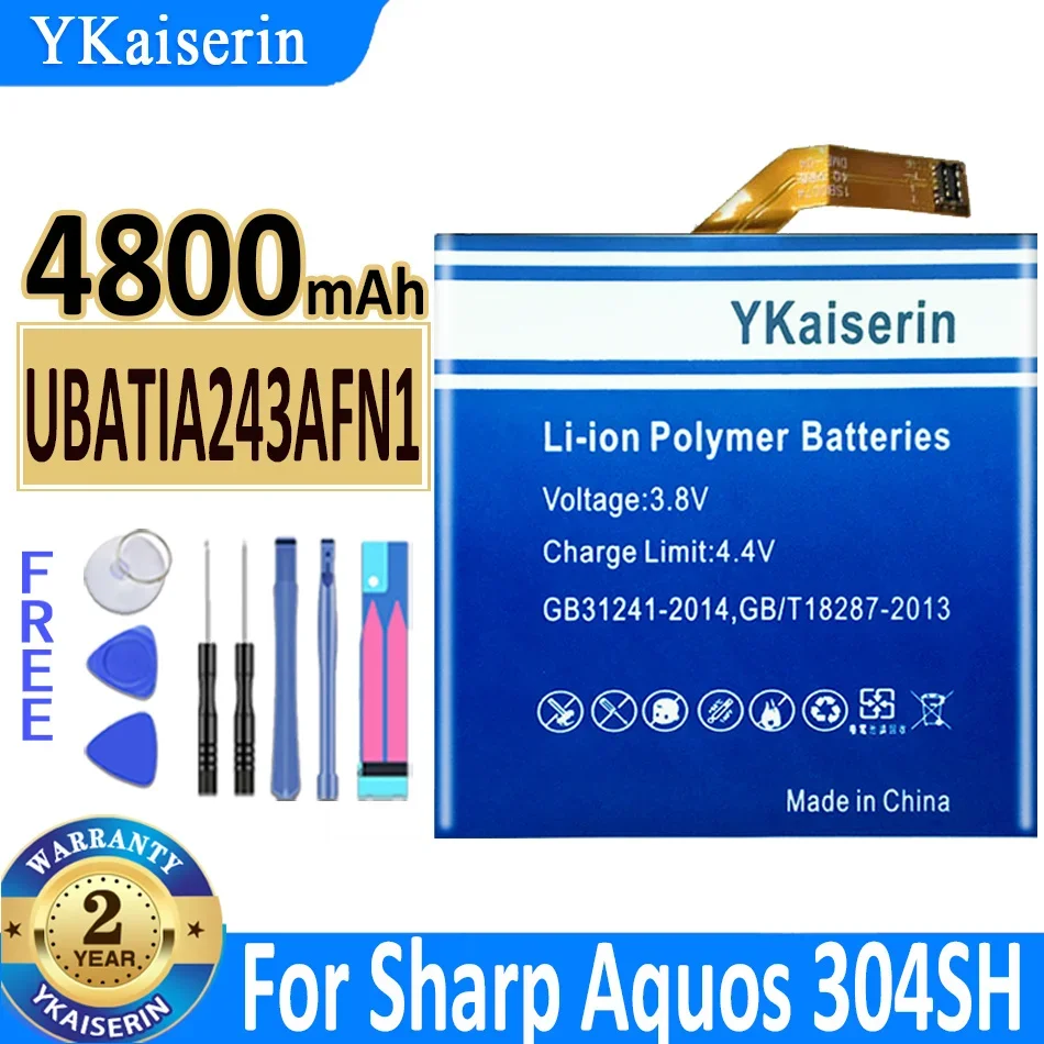 

Аккумуляторная батарея ykaisсеребрин 4800 мАч UBATIA243AFN1 для Sharp Aquos 304SH, сменная батарея
