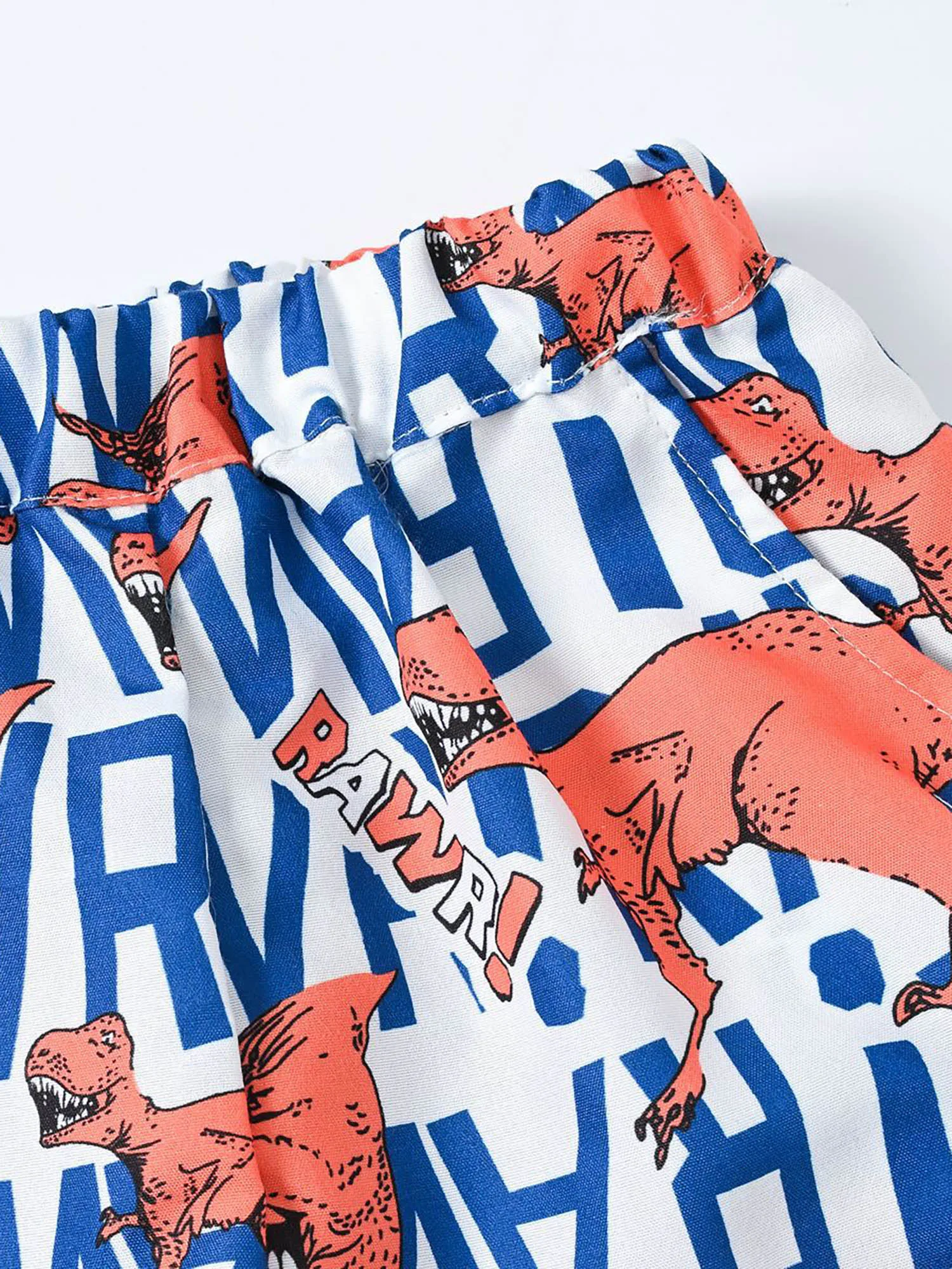 Jungen lässig Hawaii-Stil Kostüm Set Kurzarm Print Shirt mit Shorts Eimer Hut Sommer tropischen Strand Urlaub Outfit – Detail 9