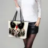 Halloween Horror Team Friends Handbags Jason Voorhees College Tote Bag Cool Shoulder Bag Print Handle PU Leather Shopper Bags 6