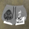 New Digital Printed Fashionable High Quality Sports and Leisure Double layer Shorts for Men Quick drying Running Training Beach 5