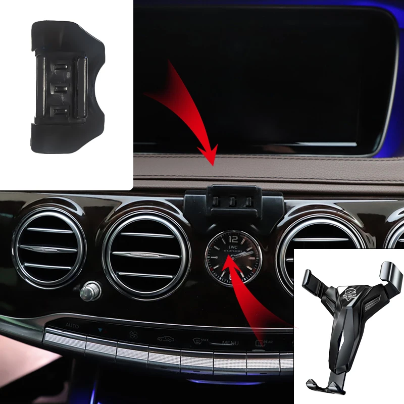 Car Phone Holder For Mercedes Benz 2014 2020 S400 S450 S500 S600 W222