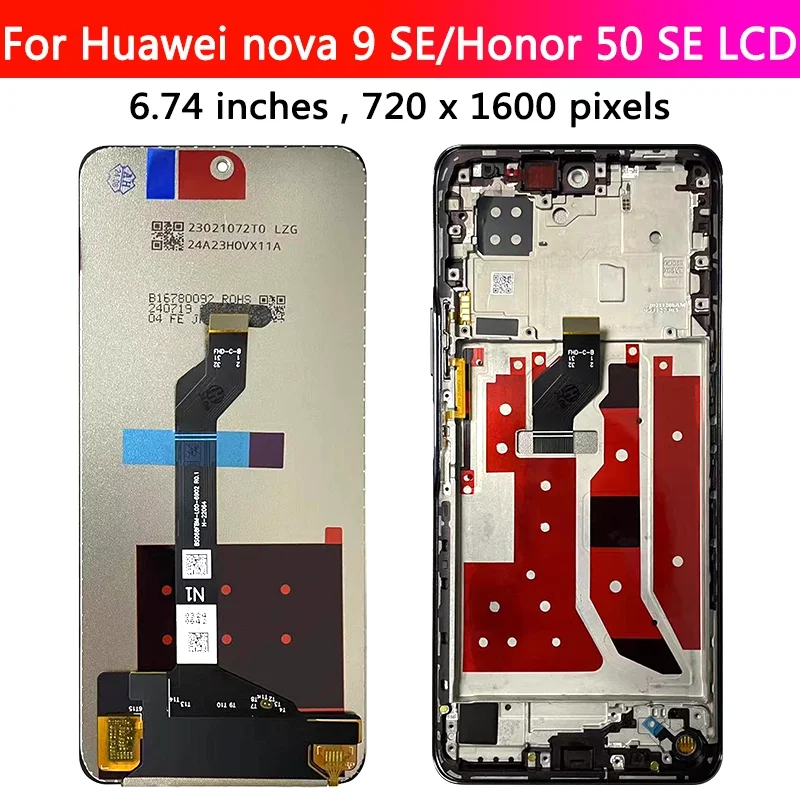 Écran + Tactile De Remplacement Pour Huawei Nova 9 SE - Noir - Occasion En état Fonctionnel