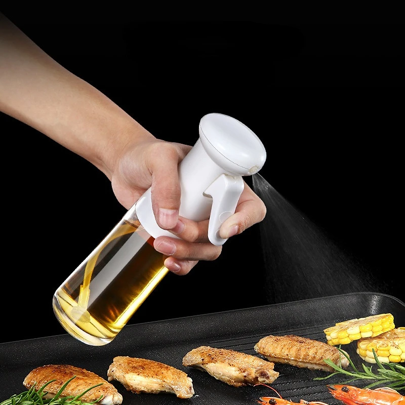 

200ML High-borosilicate glass Olive Oil Spray BBQ Cooking Kitchen Baking Olive Oil Sprayer Oil Spray Empty Bottle Oil Dispenser