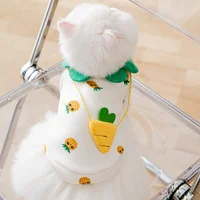 Cat Sweater Cute Thin Cat Clothes Three Dimensional Pineapple Backpack – Perfect Spring Attire for Small Dogs and Teddy Dogs