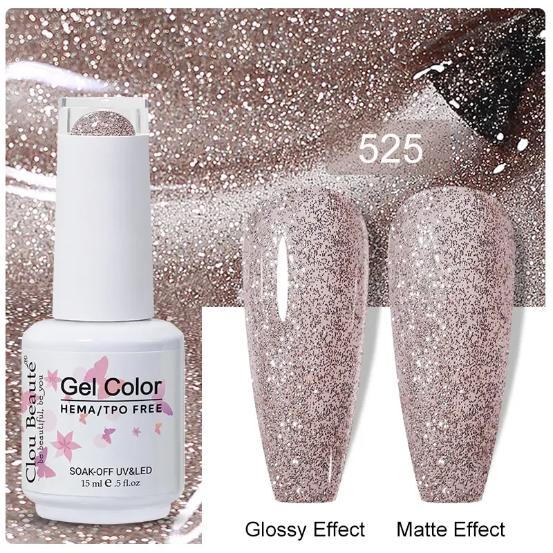 Clou Beaute 15ml Black Red Semi-Permanent Gel Nail Polish