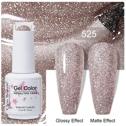 Clou Beaute 15ml Black Red Semi-Permanent Gel Nail Polish (525)