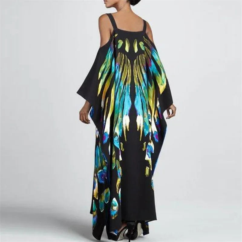 New Colourful Prints Cover Up Sun Protection Beachwear Women Cover-ups Female Holiday Robe Quick-drying Suspenders Beach Dresses