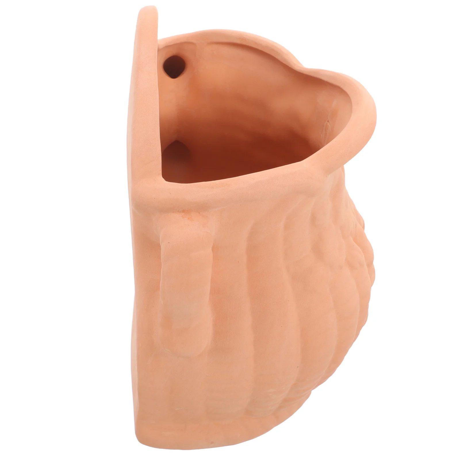 

Pottery Hanging Wall Planter Flowers Hangers Plant Pot Vertical Mount Planter Pot Ceramic Flower Basket Railing Fence Planter