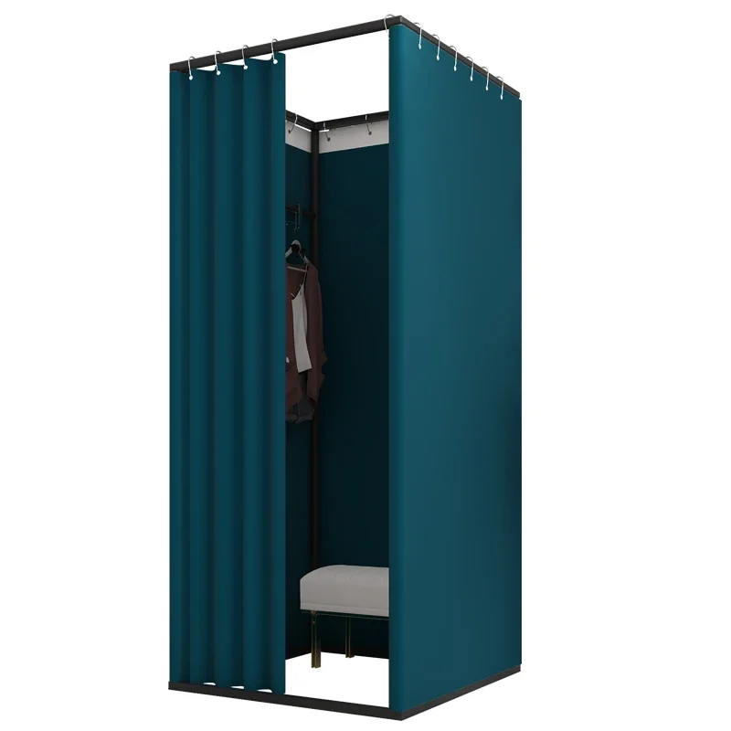 

Fitting room, door curtain, clothing store, floor to floor simple changing room, track changing room, portable display rack