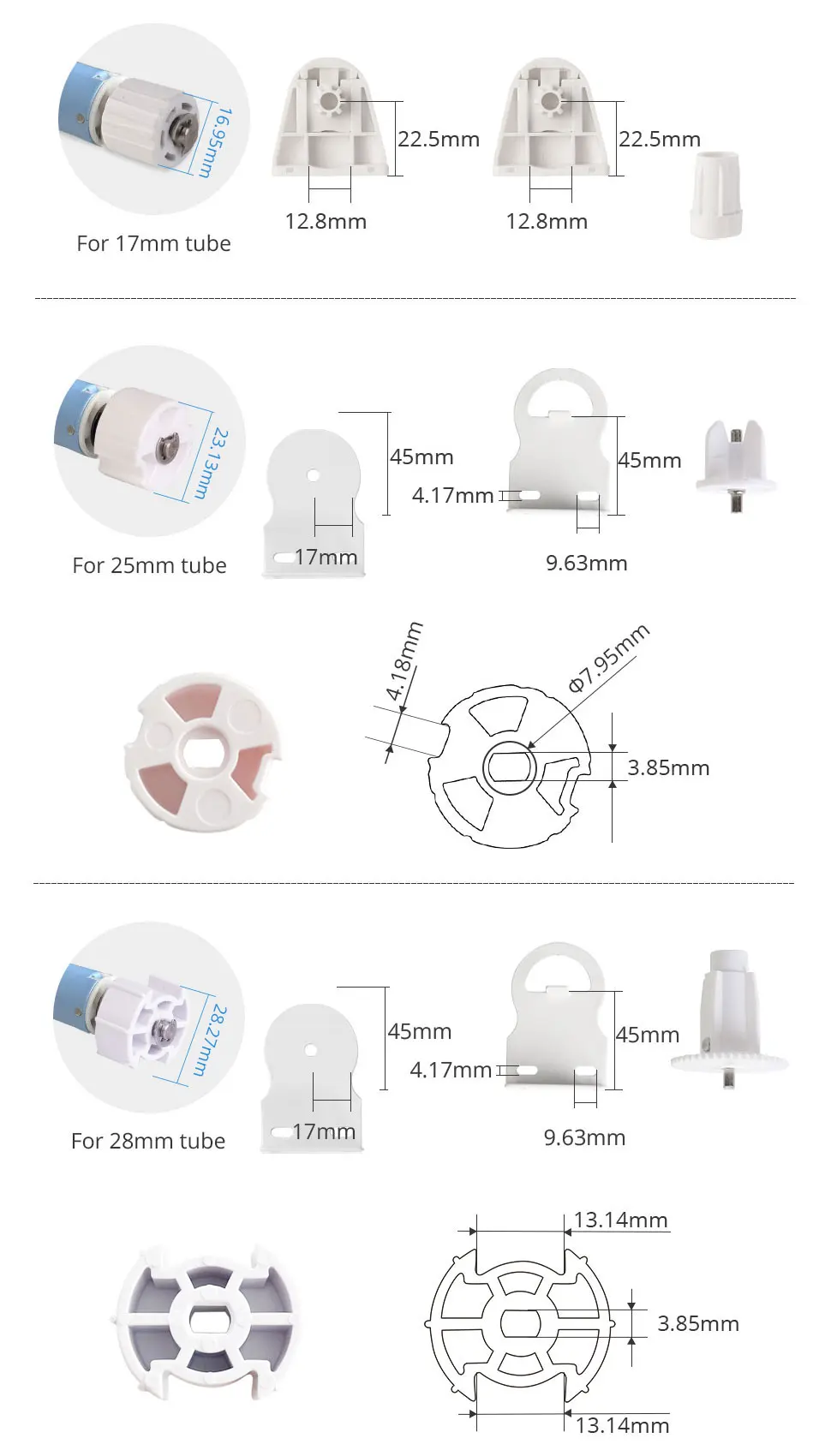 Matter WiFi Smart Roller Shade Blinds Motor Plug-In for 17 25 28mm Tube Alexa Ho