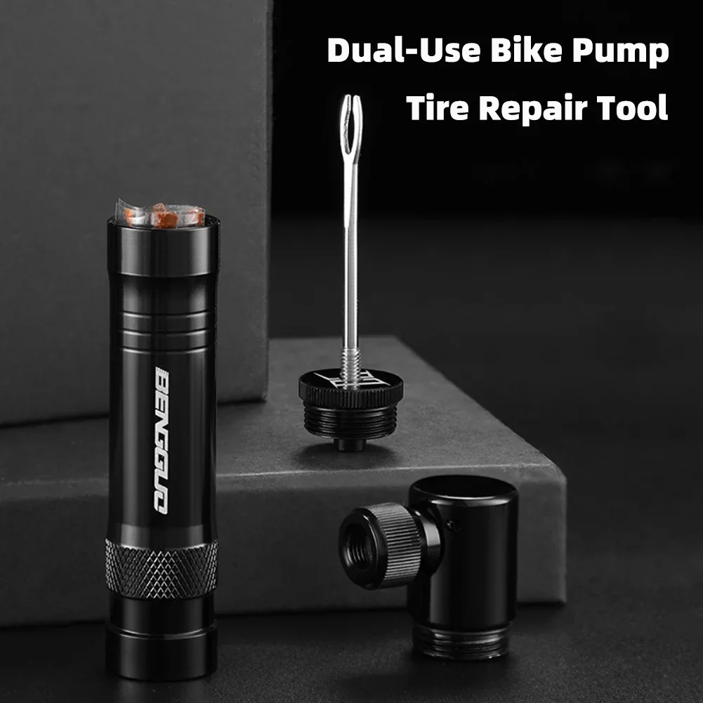 Bike Pump Dual-use Road Bicycle CO2 Fast Tire Repair Tool Aluminum Alloy MTB