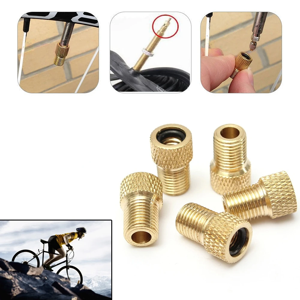 

10Pcs Bike Wheel Tire Transfer Valve Adapter Presta To Schrader Cinverter Road MTB Cycle Bicycle Pump Tube Bicycles Accessories