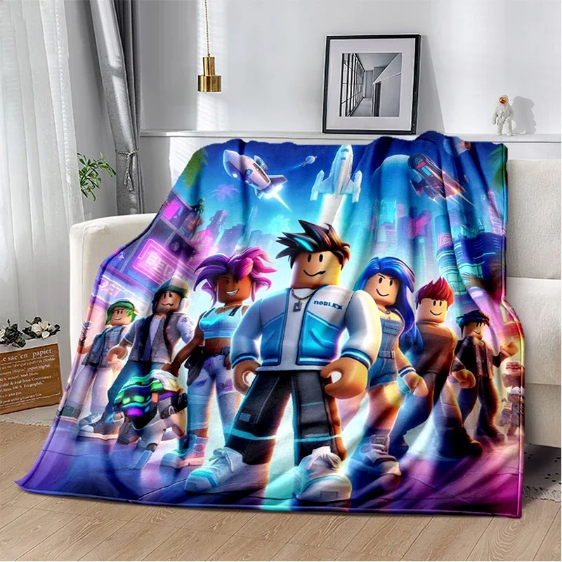29 Style New R-Robloxs Cartoon Game Gamer Soft Blankets,Keep Warm Throw Blanket Comfortable Blanket for Beds Sofa Home Bedroom 5