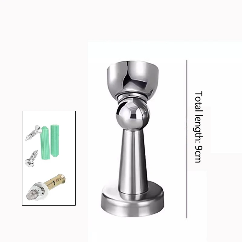 Mandodle Stainless Steel Magnetic Doorstop Non-Punch Wind-Proof Door Stopper Wall Mounted Floor Mounted Door Holder Hardwar door stopper,magnetic door stopper
