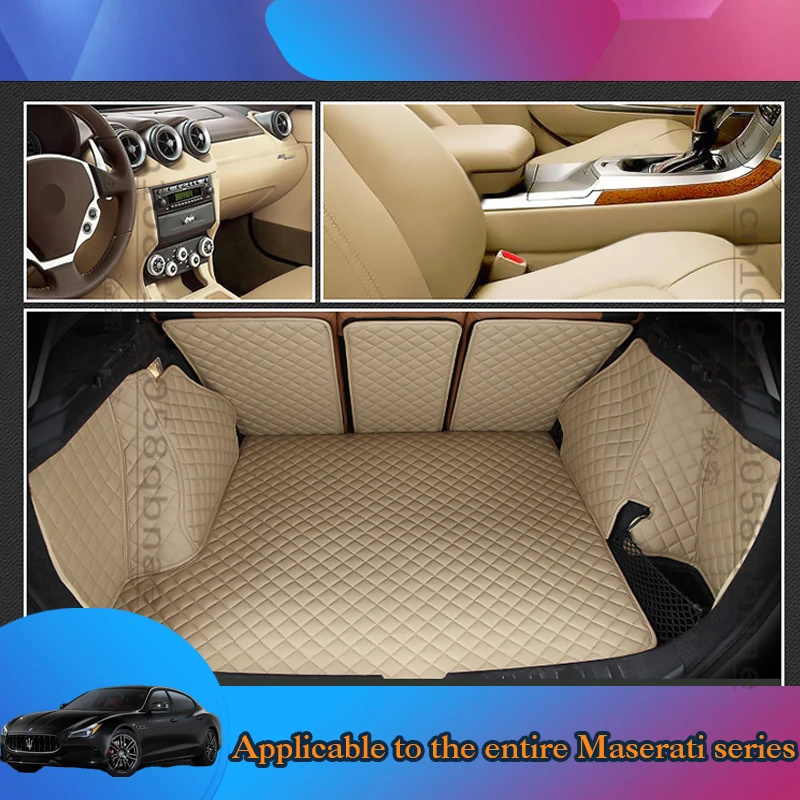 

WZBWZX 5D Custom Full Coverage Car Trunk Mat For Maserati All Models GranTurismo Ghibli Levante Quattroporte Auto Accessories