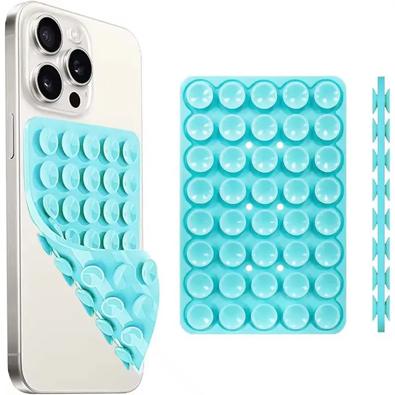 Silicone Suction Cup Phone Case Mount Double Sided Hands-Free Strong Grip Holder for Selfies and Videos for iPhone Android - Image 4