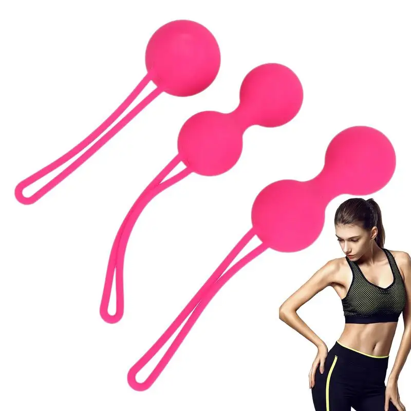 Pelvic Floor Trainer Silicone Muscles Tightening Training Kit 3Pcs Pelvic Floor Strengthening Exercise Balls