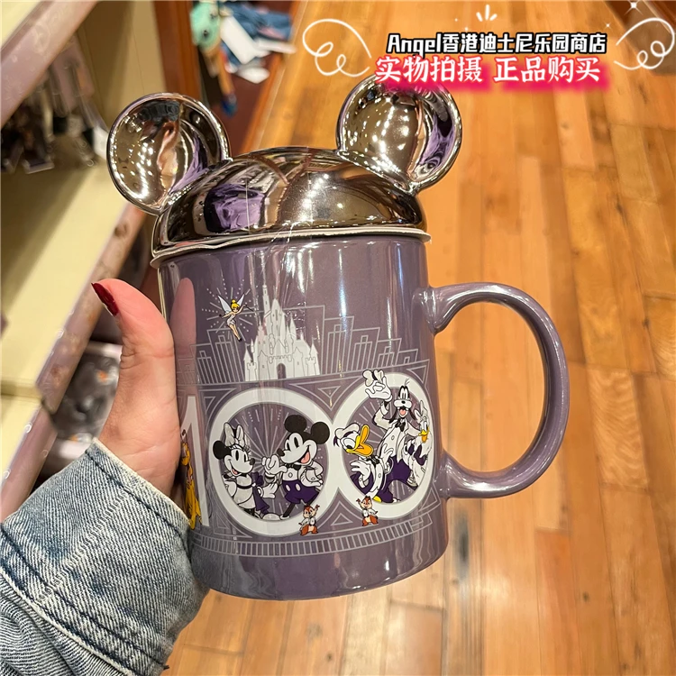 

2024 Disney Figure Mickey Mouse Mug Crystal Ball 100 Adventures Series Model Dolls Decorate Christmas Collectible Model