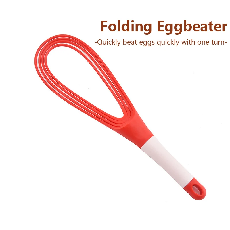 1Pcs Multifunction Rotatable Balloon And Flat Whisk Egg Beater Plastic Hand Knead Dough Blender Egg Mixer Tools Kitchen Gadget
