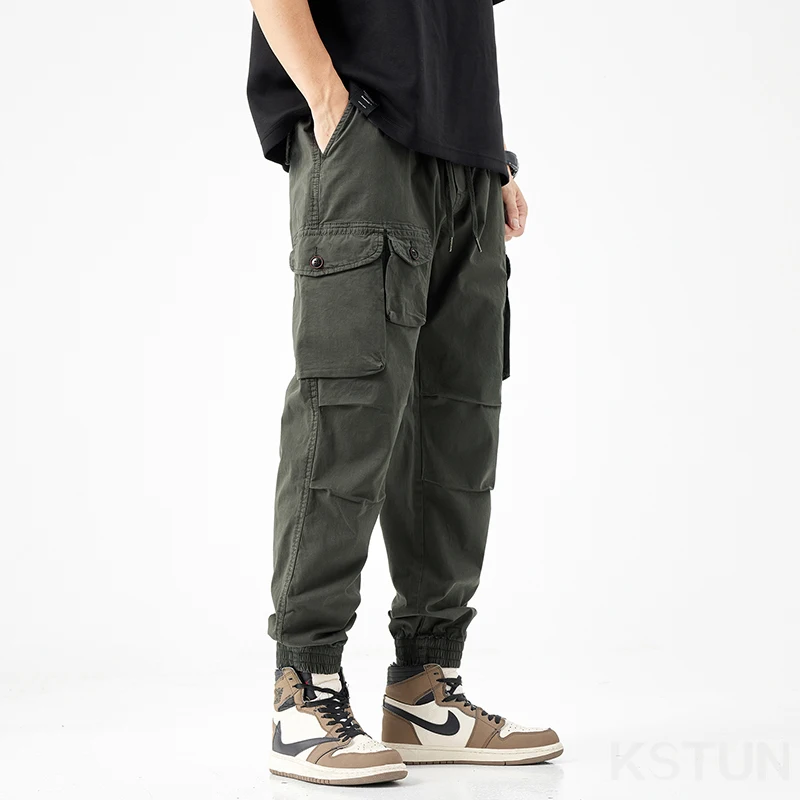 Mens Harem Pants Loose Casual Joggers Sweatpants Men Cargo Pants Pleated Tapered