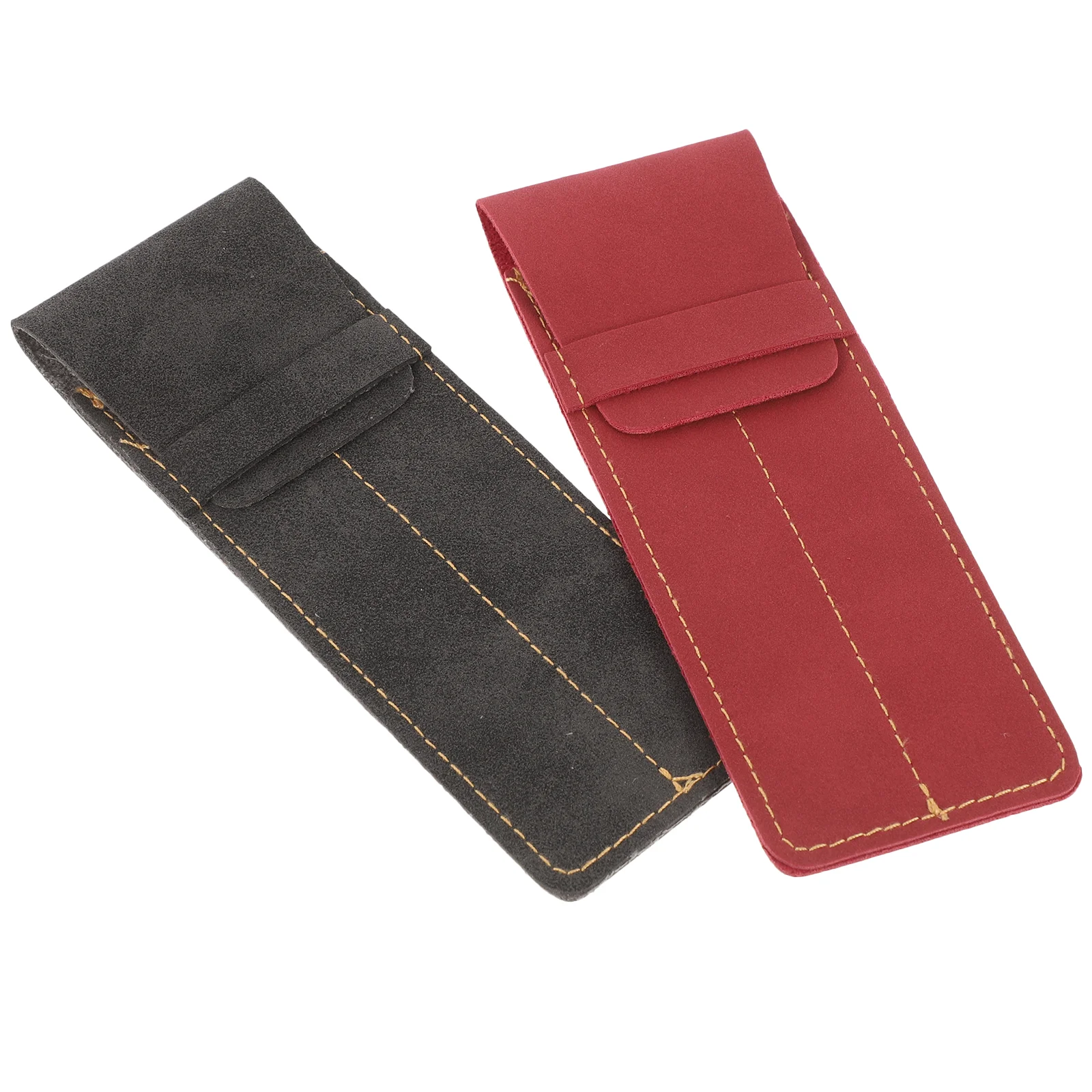 

2 Pcs Pen Case Protective Sleeve Two Bags Ballpoint Pouch Fountain Pens Nice Holder