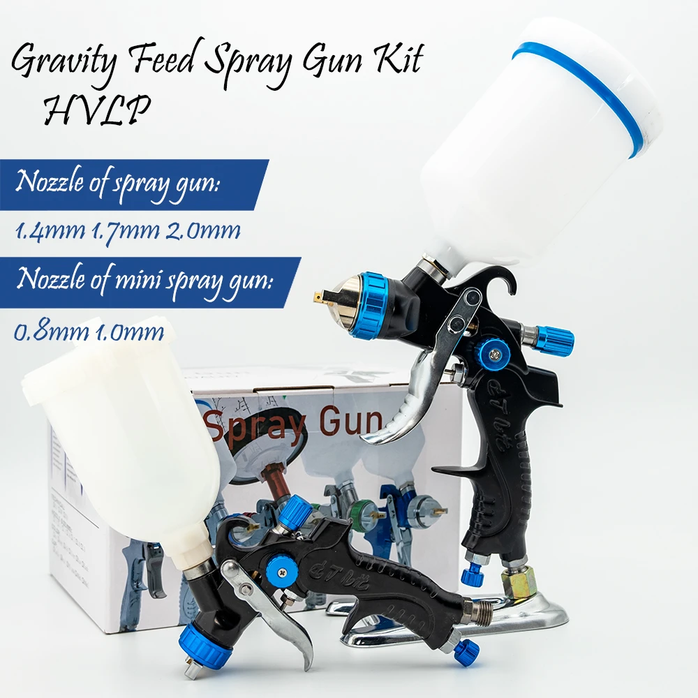 High Quality HVLP Spray Gun Kits Stainless Steel Nozzle Atomization