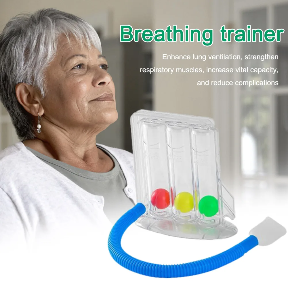 3 Balls Breathing Exerciser Soft Breath Measurement System  Lightweight Portable for Improvement Rehabilitation Equipment