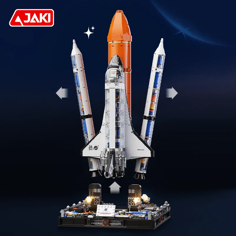 Space Rocket Build Model JAKI-8513 Space shuttle to explore the moon Adult Children's Building Blocks Toy