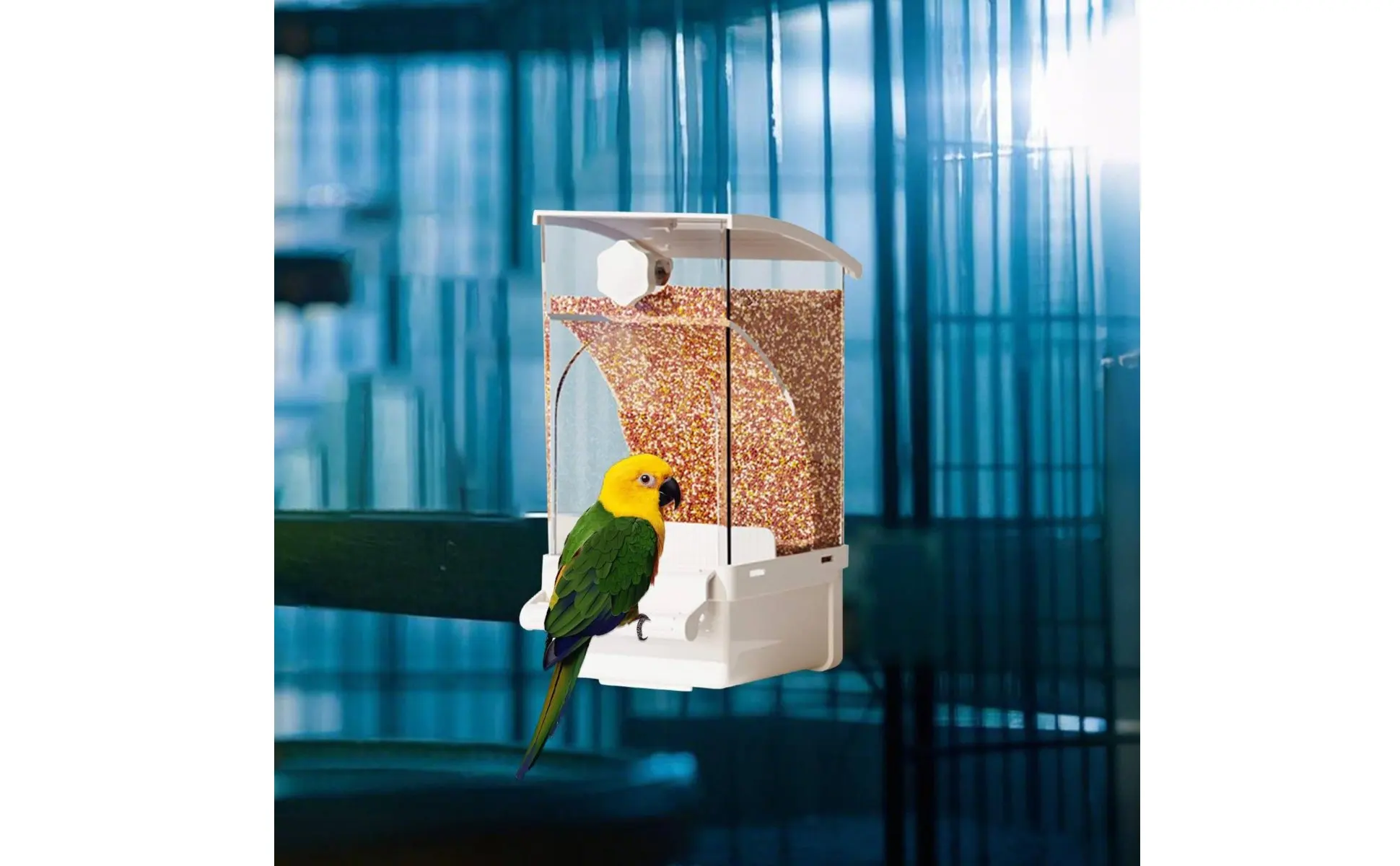 Automatic Avian Feeder Husk Separating No-Mess Avian Feeder No Mess Container Large Capacity Pet Supplies Transparent Design Automatic Avian Feeder Husk Separating No-Mess Avian Feeder No Mess Container Large Capacity Pet Supplies Transparent Design