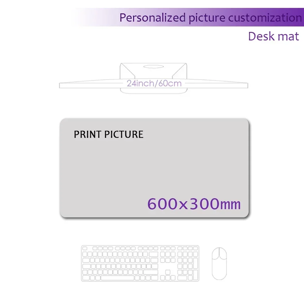 Large Custom Pink Kawaii Anime Desk Mat - Extra Large Gaming & Office Mouse Pad